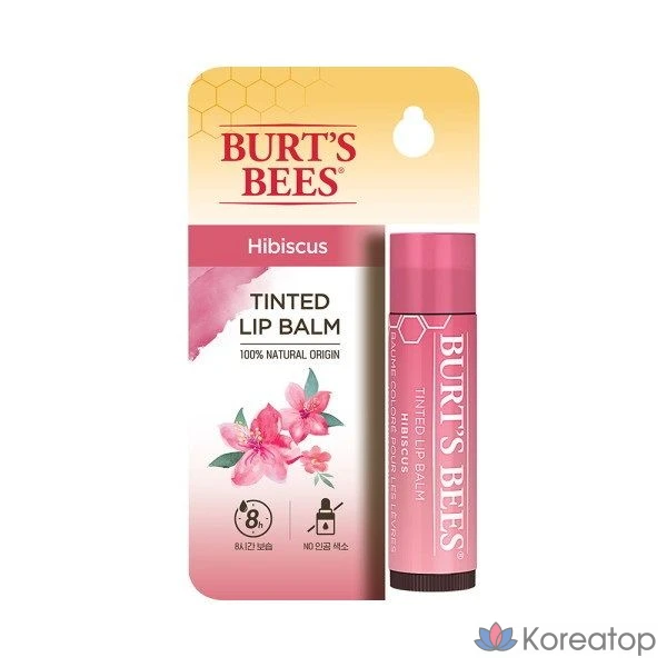 Бальзам для губ Burt's Bees Tinted Lip Balm, оттенок Hibiscus, 4.25 г, 1 шт.