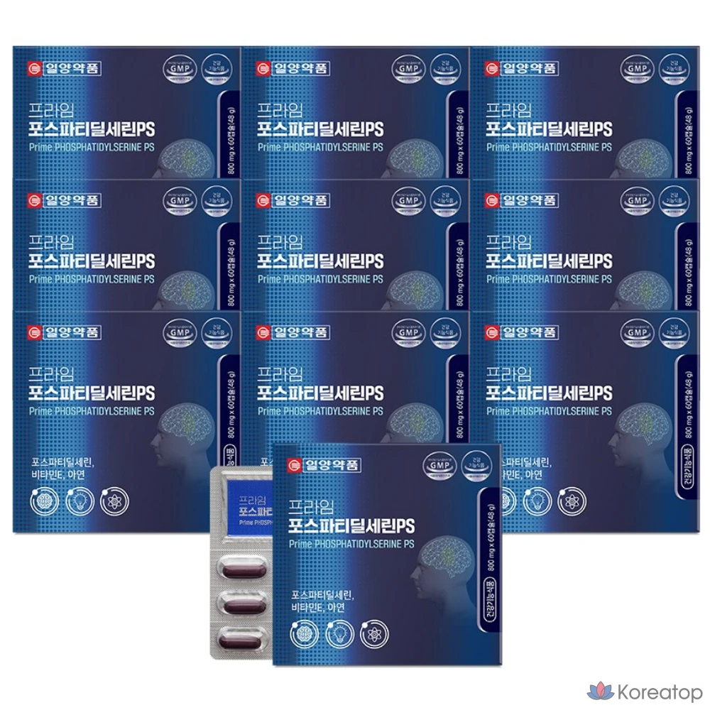 Ilyang Pharmaceutical Prime Фосфатидилсерин PS, 60 таблеток, 10 коробок