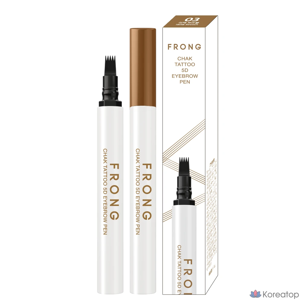 Ручка для татуажа бровей Merythod Prong Tattoo 5D, 1 шт., цвет 03. Латте-коричневый.