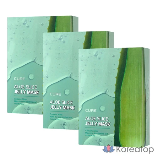 Желейная маска для лица KIM JEONG MOON Aloe La Sense Loe Cure Slice, 300 мл, 10 штук, 3 упаковки.