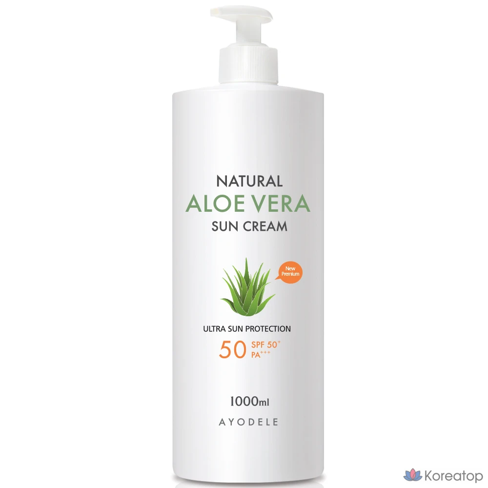 Органический солнцезащитный крем Ayodele с алоэ вера, 1 л, 1 шт.