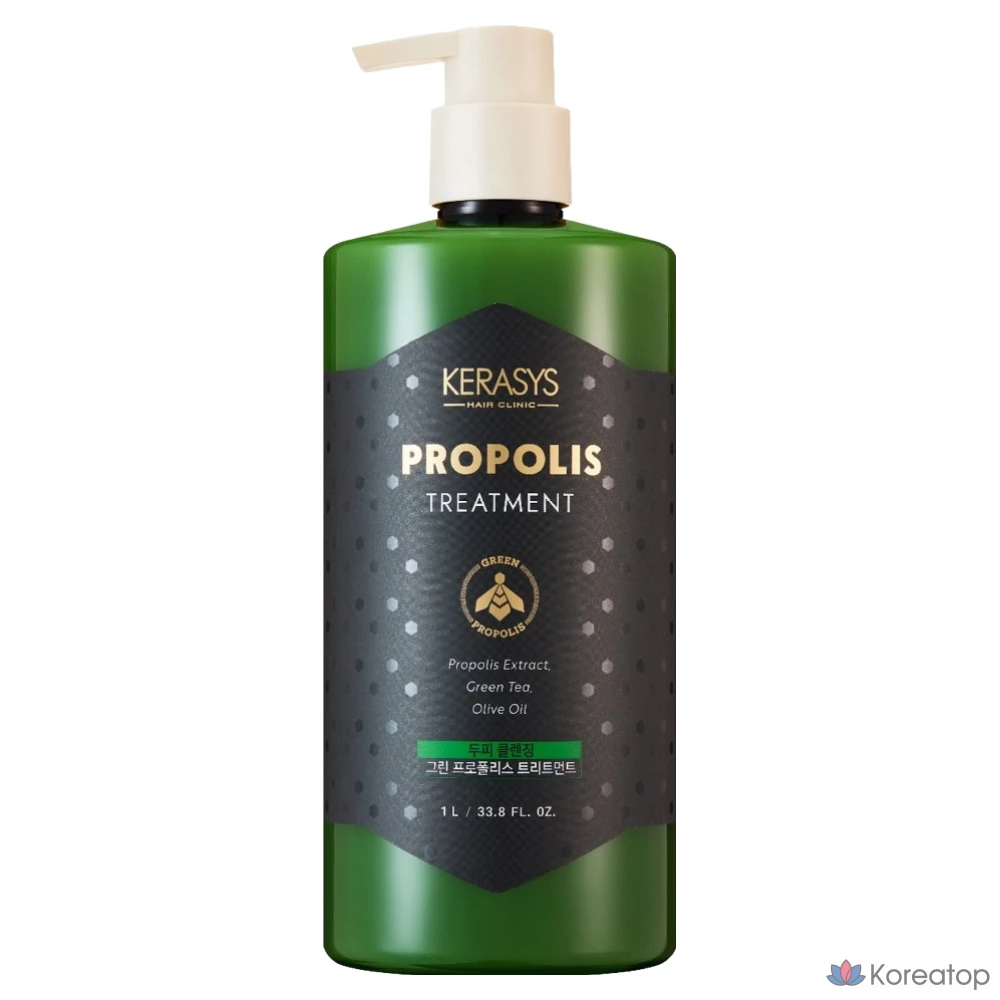 Очищающее средство для кожи головы и волос Kerasis Green Propolis, 1 шт., 1 л
