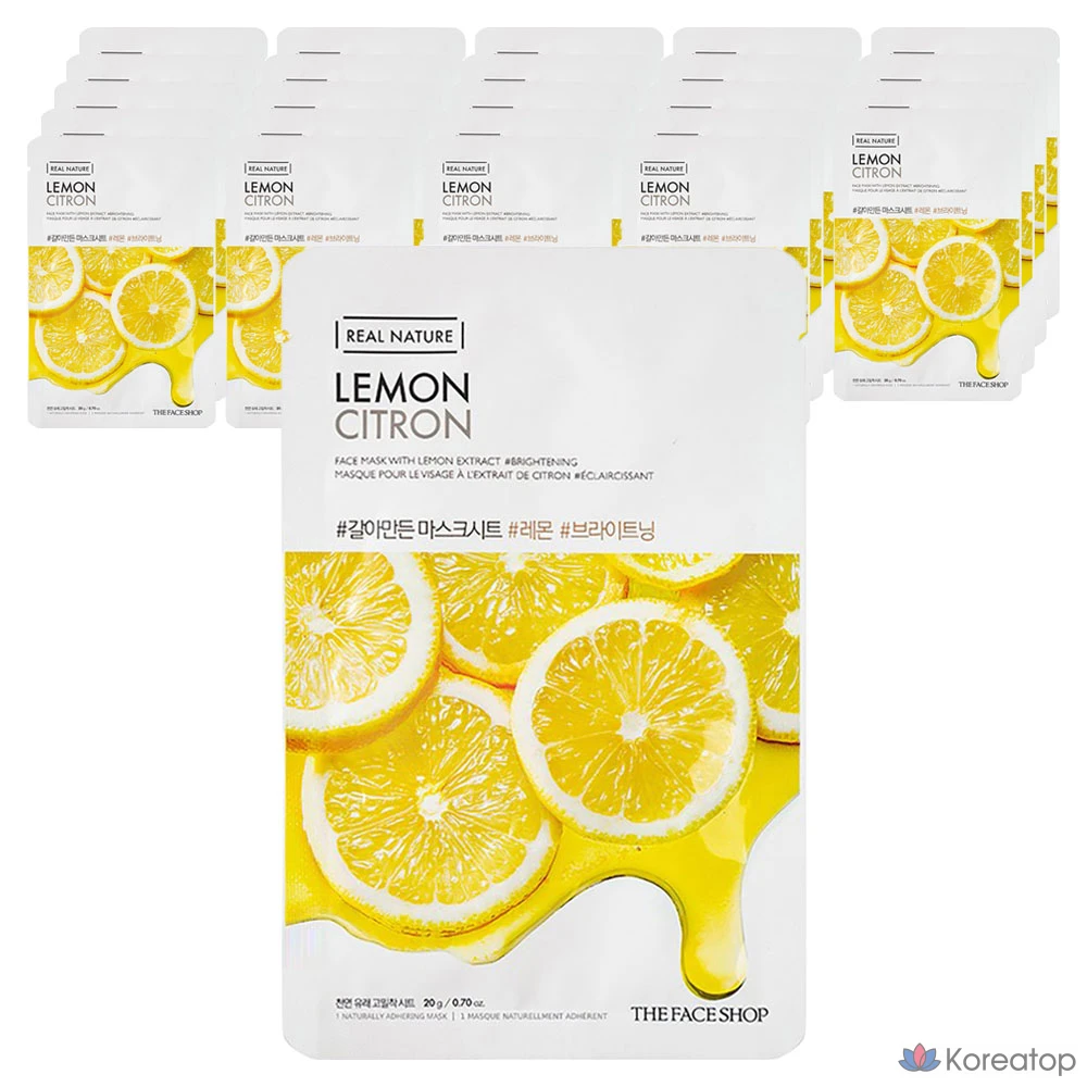 Тканевая маска для лица The Face Shop Grinded Lemon Mask Sheet, 25 шт.