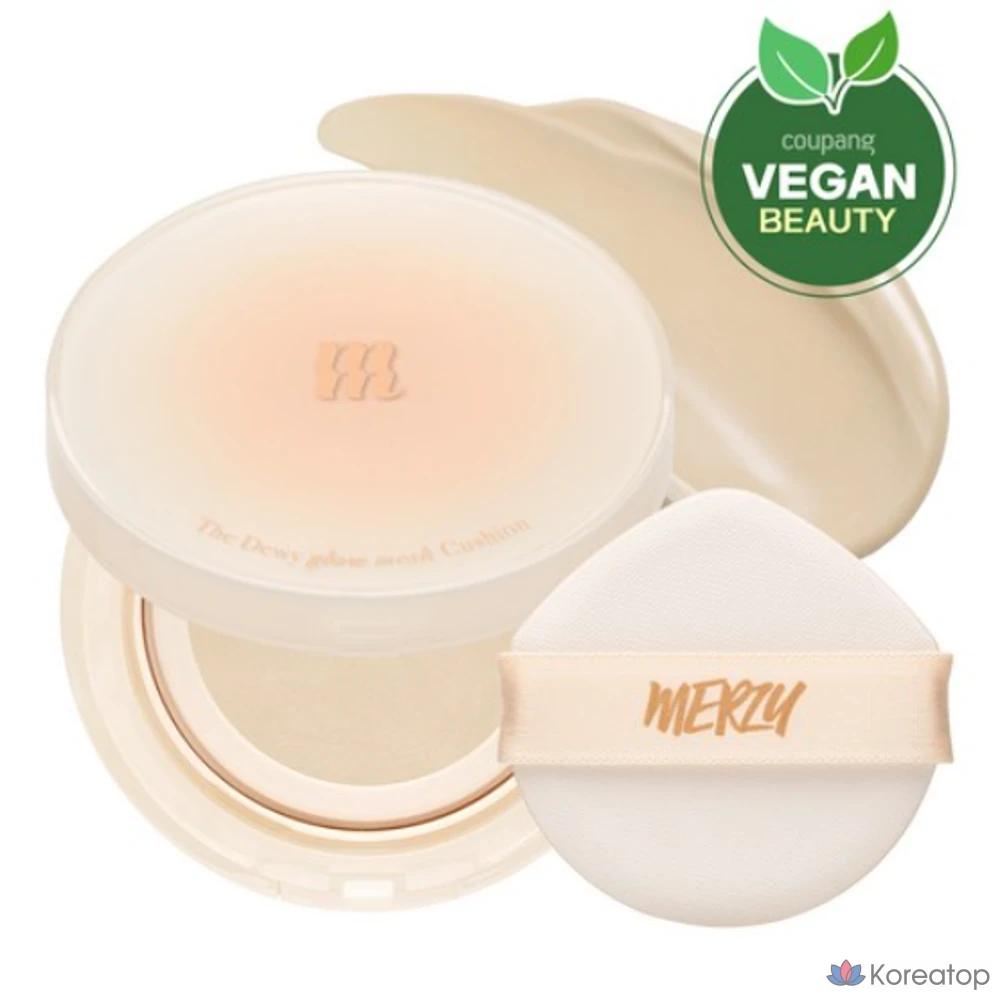 Кушон MERZY The Dewy Glow Mesh Cushion Foundation, оттенок DG2 Vanilla, 12.5 г, 1 шт.