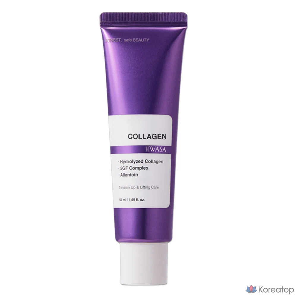 Крем для ухода за морщинами с коллагеном от Hwa Sa, разглаживает носогубные складки, морщины вокруг глаз, повышает эластичность кожи, увлажняющий крем-эссенция, низкомолекулярный крем с высоким содержанием пептидов EGF, 50 мл, 1 шт.