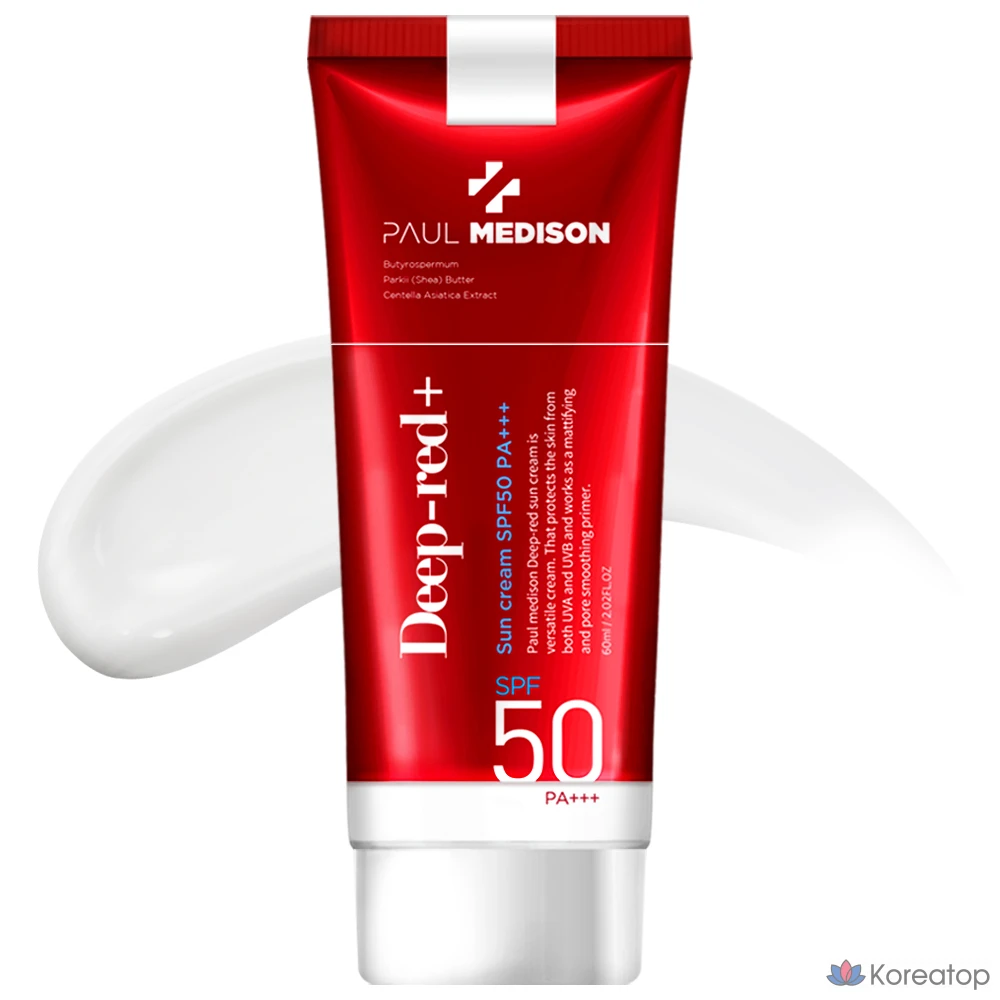 Солнцезащитный крем PAUL MEDISON Deep Red SPF50 PA+++, 60 мл, 1 шт.