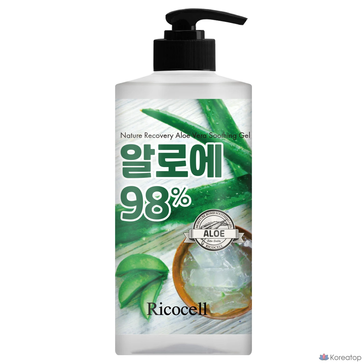 Успокаивающий гель с алоэ вера Ricocell Nature Recovery EX, 1 л, 1 шт.