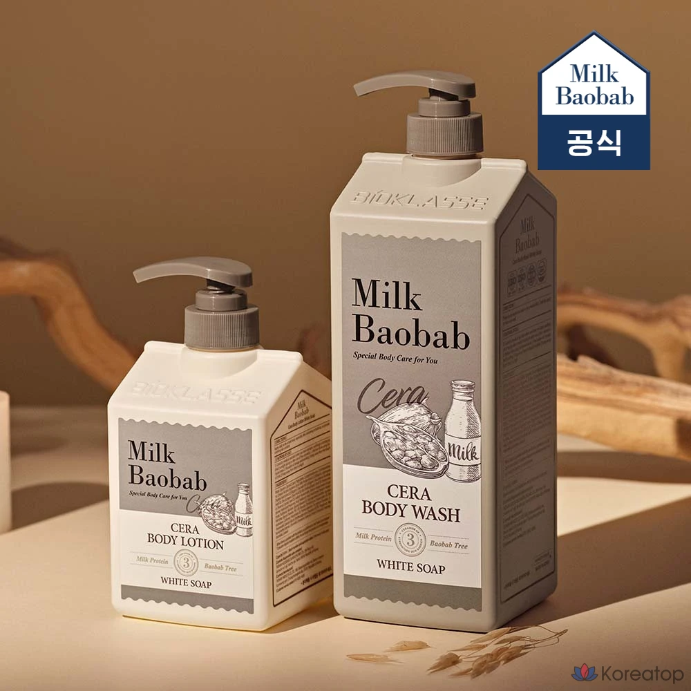 Гель для душа Milk Baobab Cera 1,2 л + лосьон для тела 600 мл (белое мыло)