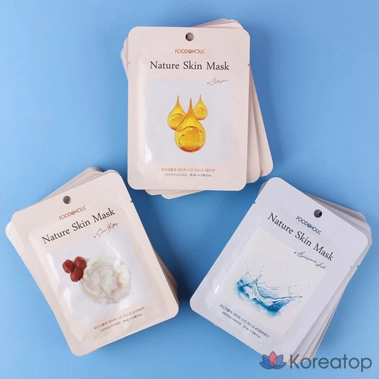 Тканевая маска для лица FoodaHolic Nature Skin Moisture Mask Pack (Collagen + Hyaluronic Acid + Butter), 30 шт.