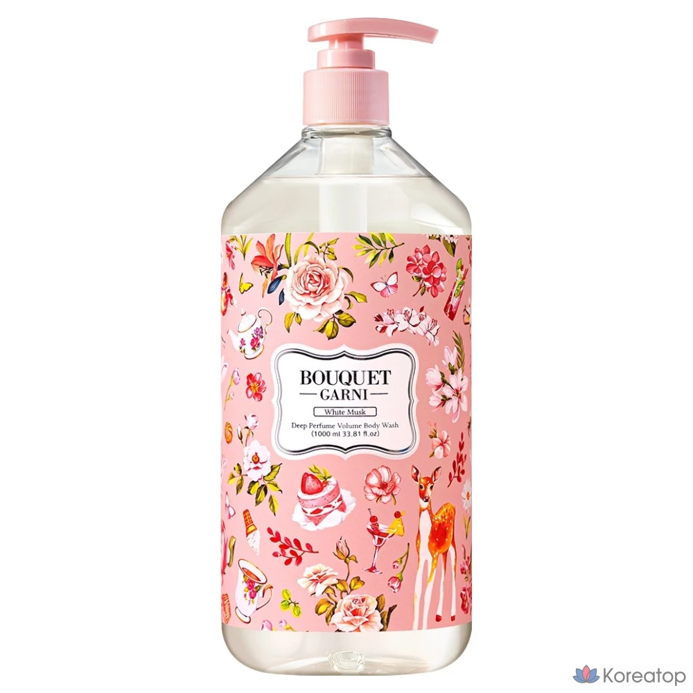Гель для душа Bouquet Garni Deep Perfume Volume Body Wash White Musk, 1 л, 1 шт.