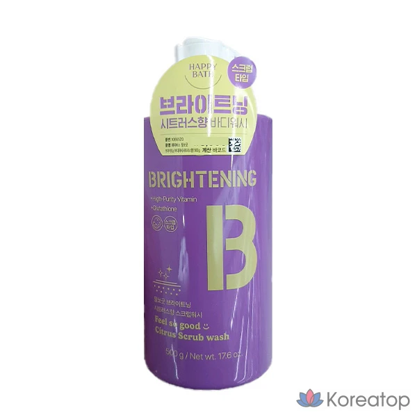 Скраб для умывания Happy Bath Feel So Good Brightening Scrub Wash, с цитрусовым ароматом, 1 шт., 500 г