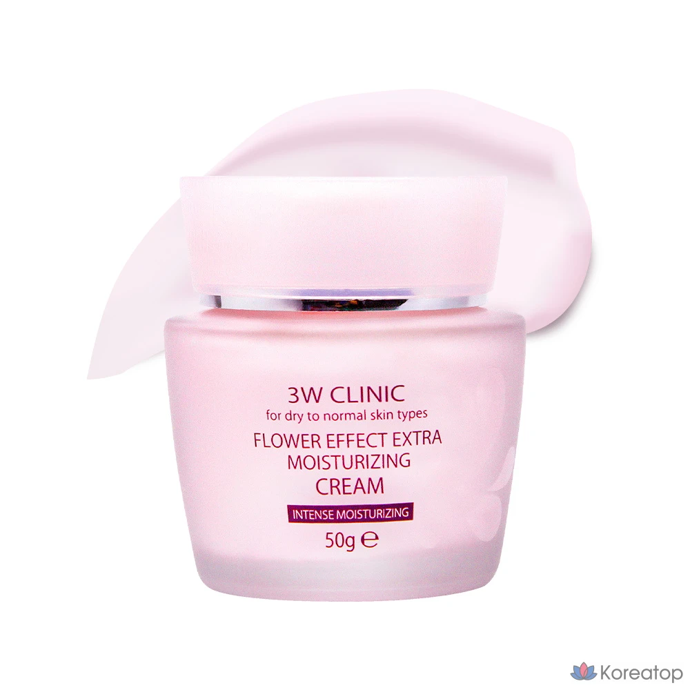 Увлажняющий крем 3W Clinic Flower Effect Extra Moisturizing Cream, 50 г, 1 шт.