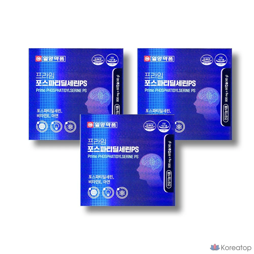 Препарат Ilyang Prime Phosphatidylserine PS / Для здоровья мозга, 60 таблеток, 3 упаковки