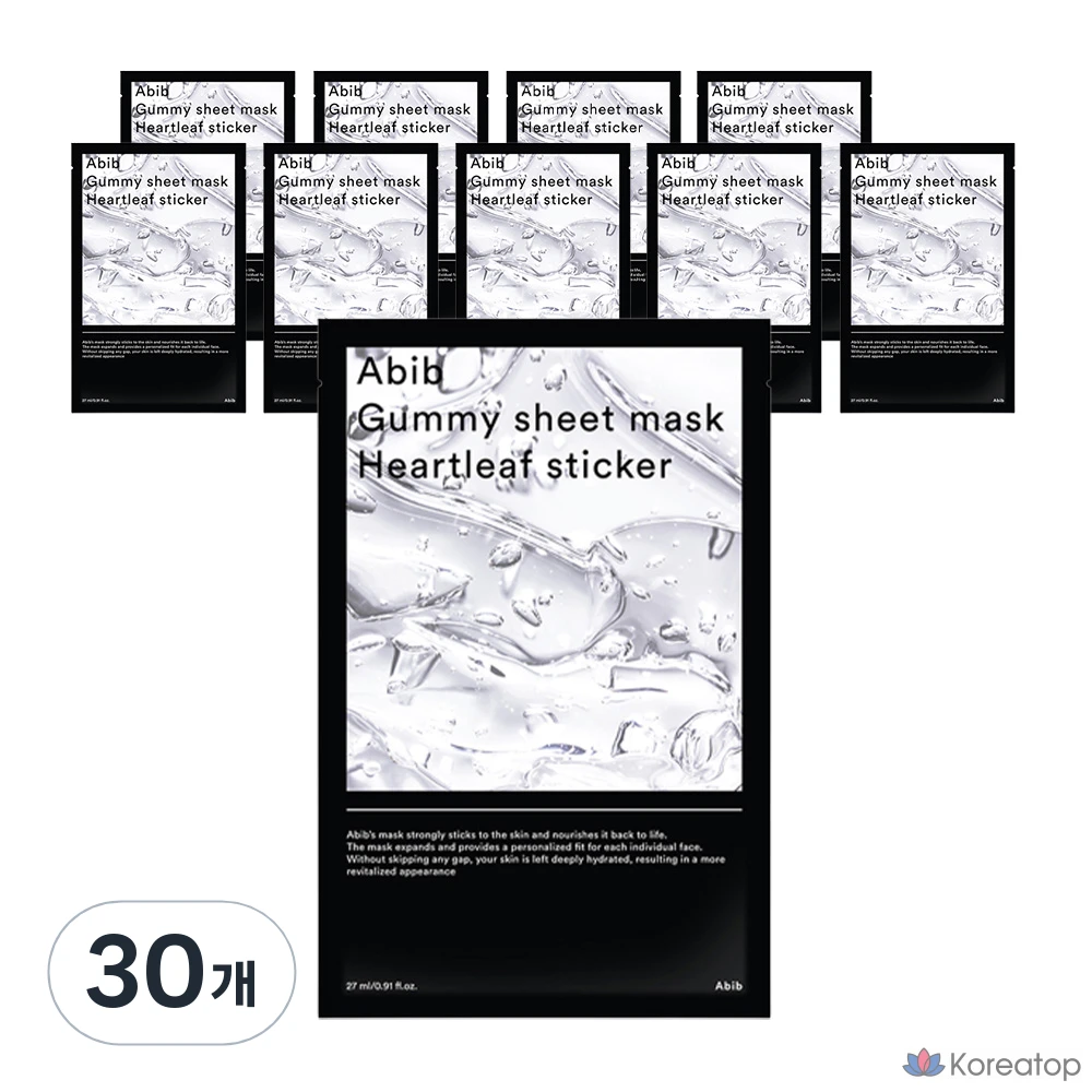Тканевая маска для лица Abib Gumdaki Sheet Mask Heartleaf Sticker, 27 мл, 30 шт.