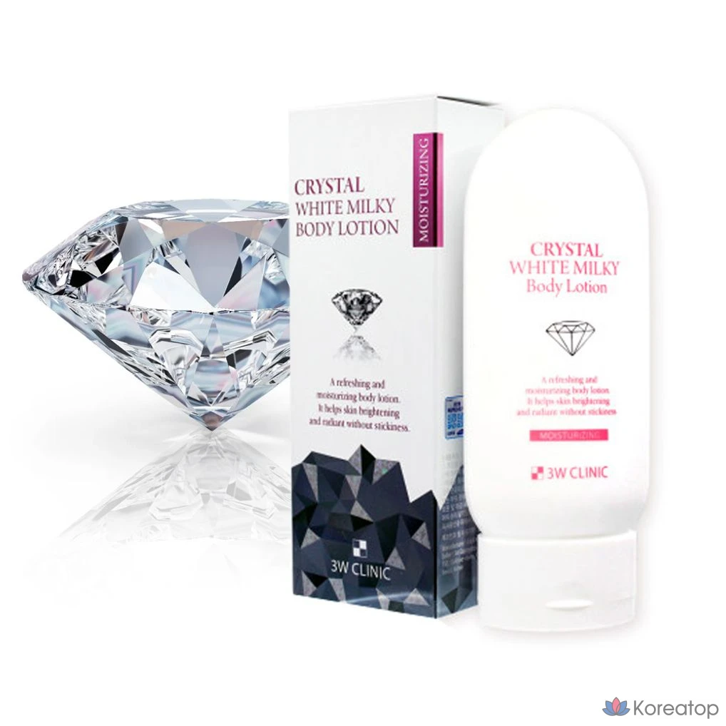 Боди-лосьон 3W Clinic Crystal White Milky Body Lotion Moisture, 150 г, 1 шт.