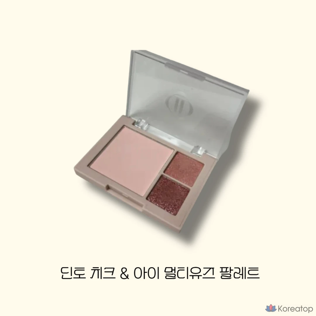 Многофункциональная палетка для лица и глаз Dinto Cheek & Eye Multi-Use Palette, оттенок 762 Pink Sha, 6.5 г, 1 шт.