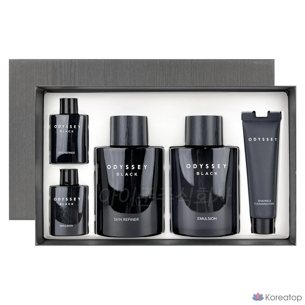 Набор для ухода ODYSSEY Black 2-piece Set (Toner + Lotion), 1 шт.