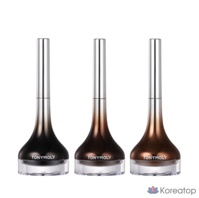 Гелевая подводка для глаз Tony Moly Back с длинной кистью, № 7, цвет латте-коричневый, 4 г, 1 шт.