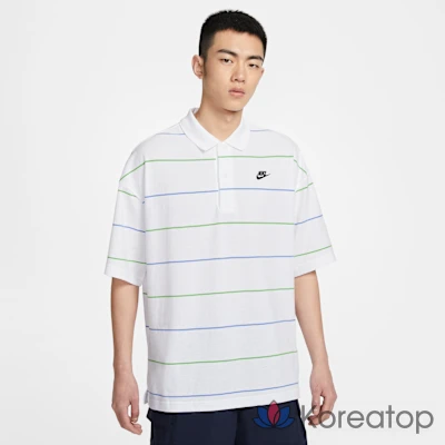 Поло мужское Nike Sportswear Club Oversized Stripe Polo