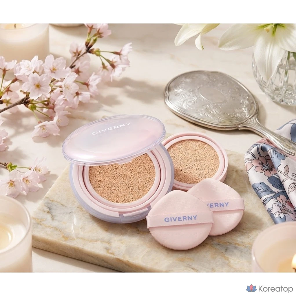 Кушон Giverny Dewy Glowy Cushion Foundation 2-piece Set, оттенок 17th Century Porcelain, 13 г, 1 шт.