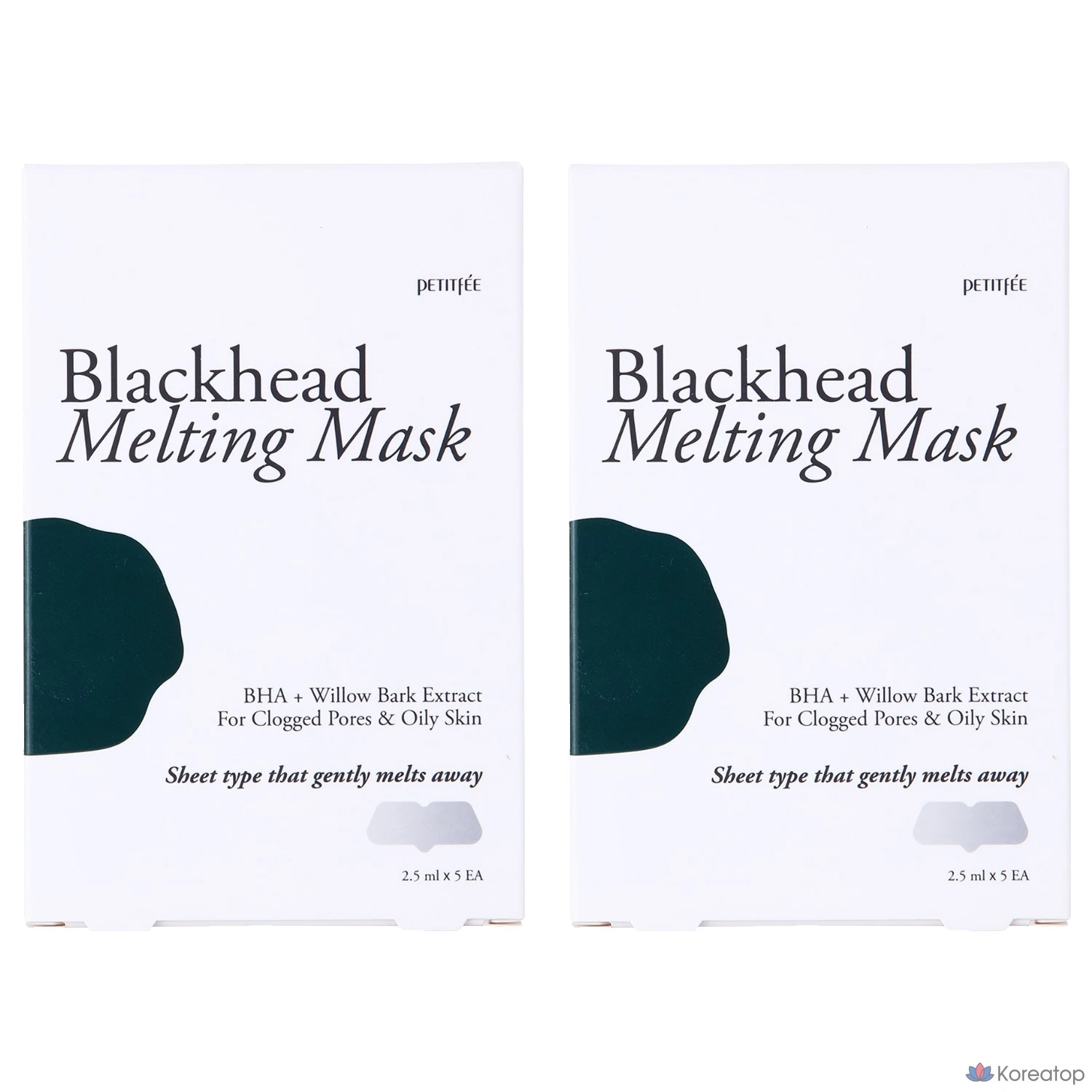 Маска для удаления черных точек Petitfée Blackhead Melting Mask, 12,5 мл, 2 упаковки, 5 упаковок