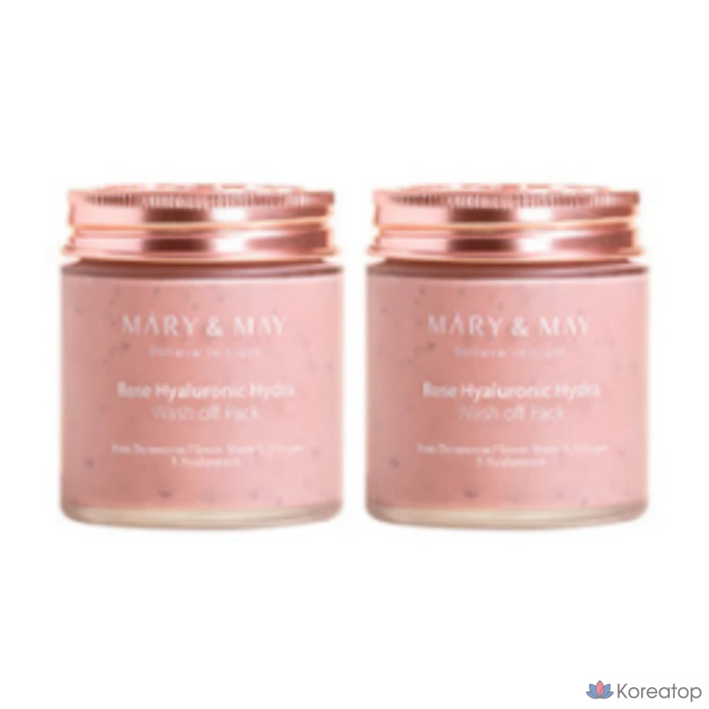 Маска для лица Mary&May Vegan Rose Hyaluronic Hydra Wash-off Mask, 125 г, 2 шт.
