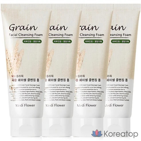 Пенка для умывания Grain Facial Cleansing Foam 120ml Medi Flower, 150 мл