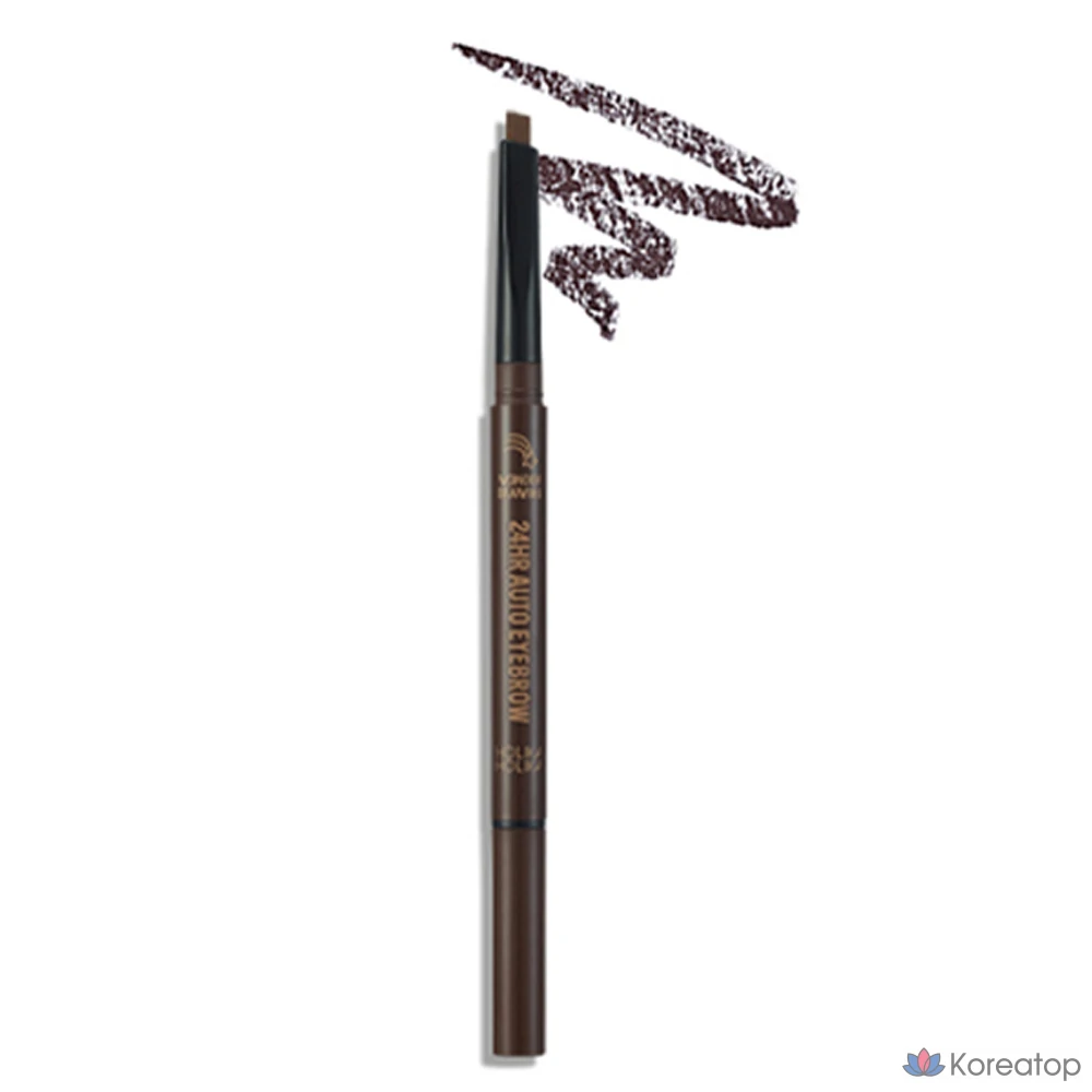 Карандаш для бровей Holika Holika Wonder Drawing 24H Auto Eyebrow AD, оттенок 02 Dark Brown, 1 шт.