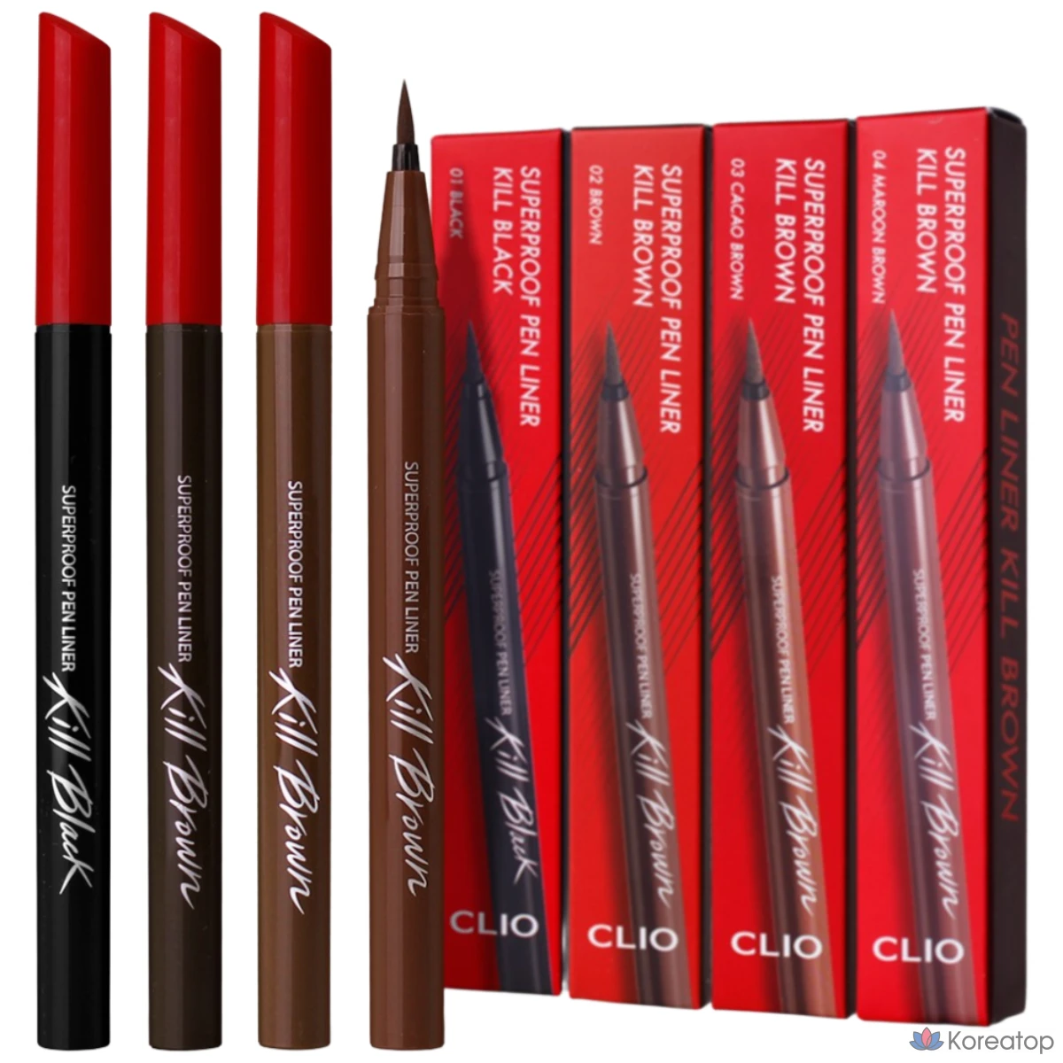 Подводка для глаз Clio Superproof Pen Liner, оттенок 03 Cacao Brown, 1 шт.