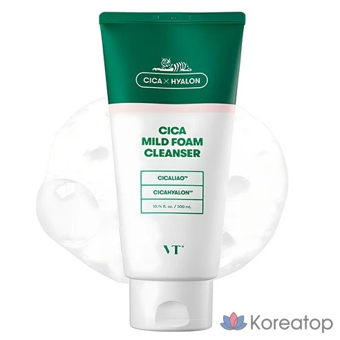 Мягкая очищающая пенка VT Cosmetics Cica Mild Foam Cleanser , 300 мл