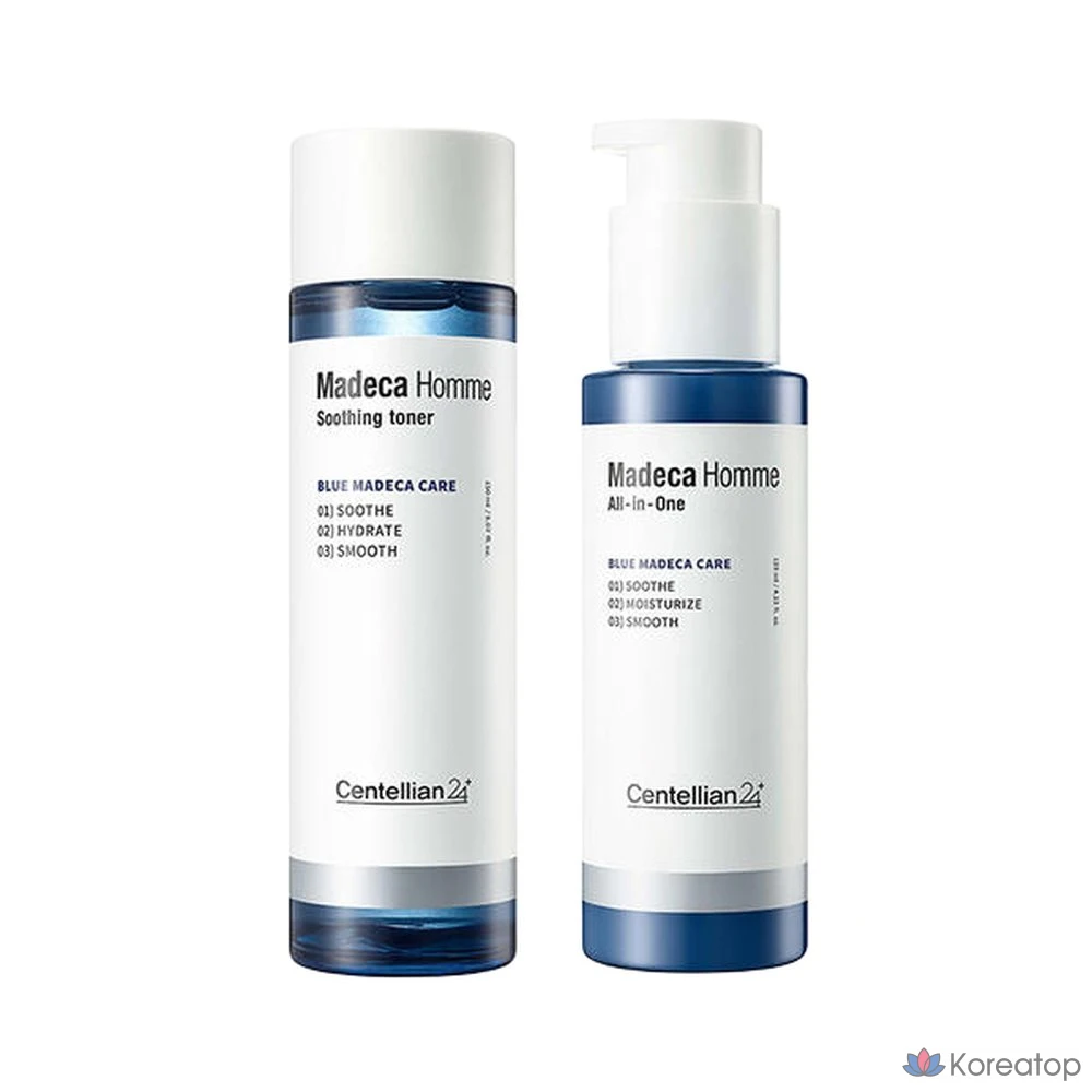 Набор для ухода за кожей Madeca Homme Skincare Basic из 2 предметов: успокаивающий тоник 150 мл, универсальный лосьон-эссенция 125 мл