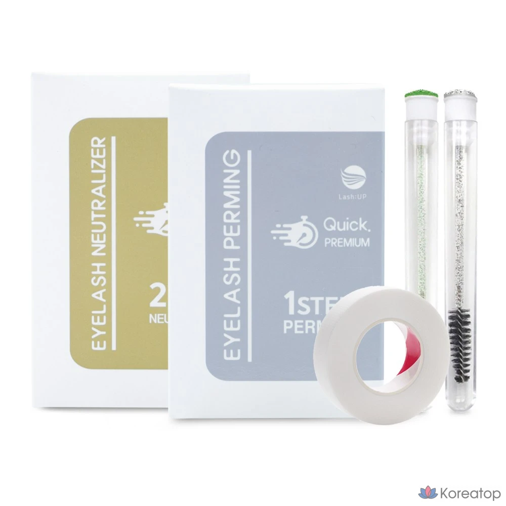 Набор для завивки ресниц Lash:Up Quick Premium Perm Set (по 10 комплектов каждого из 1-го и 2-го типов ресниц). Включает футляр, кисточку и ленту для наращивания ресниц, 1 шт.
