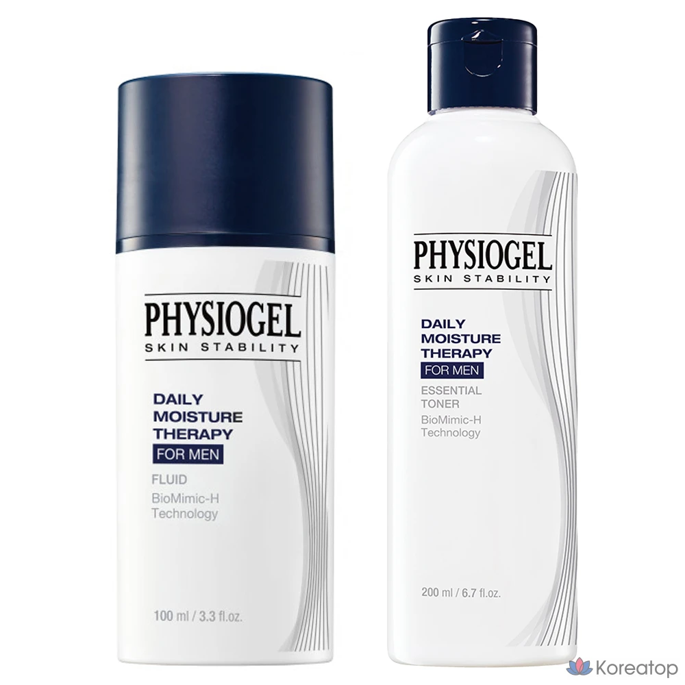 Набор PHYSIOGEL Daily Moisture Therapy for Men Fluid All-in-One Lotion 100ml + Essential Toner 200ml, 300ml, 1 шт.