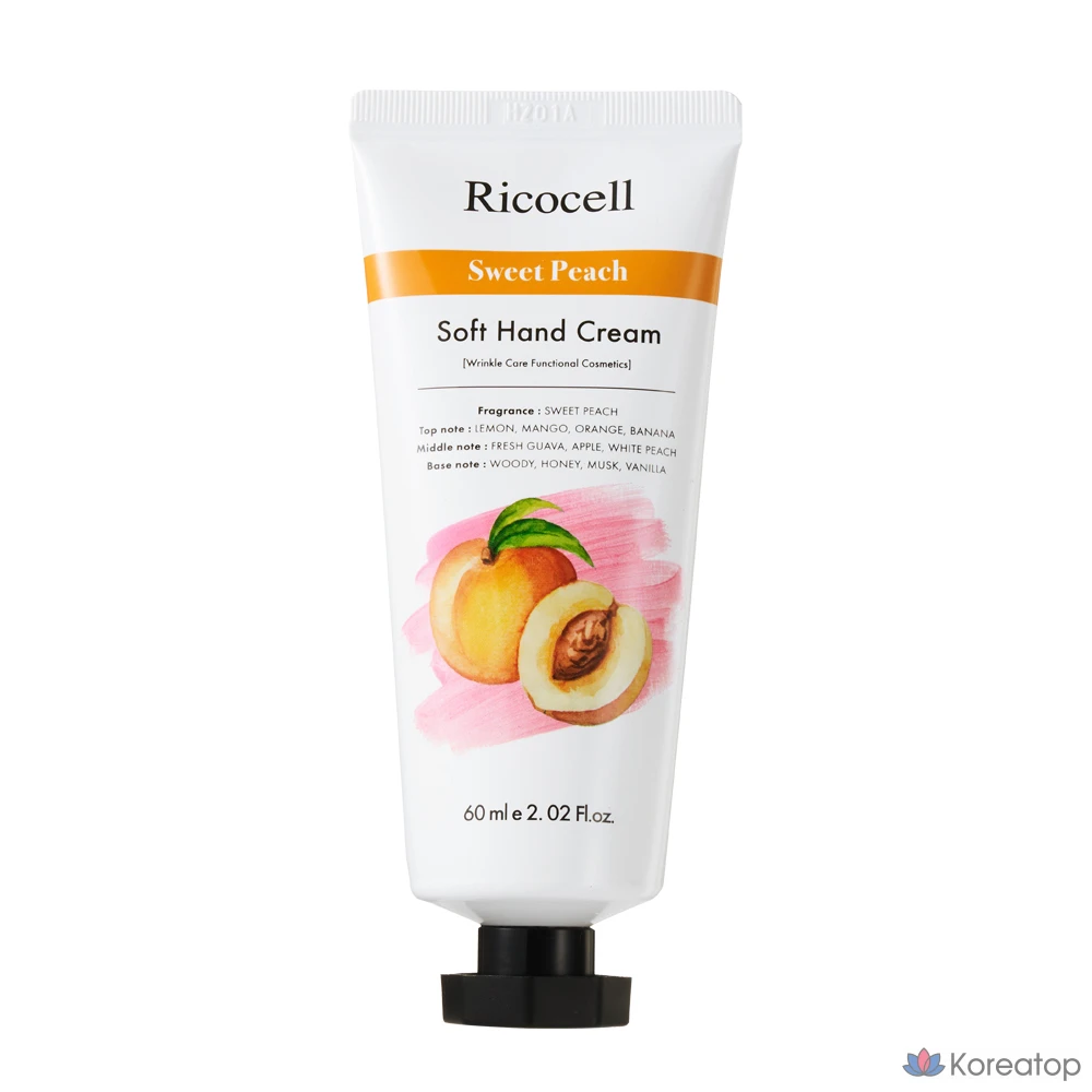 Крем для рук Ricocell Soft Hand Cream со вкусом сладкого персика, 1 шт., 60 мл