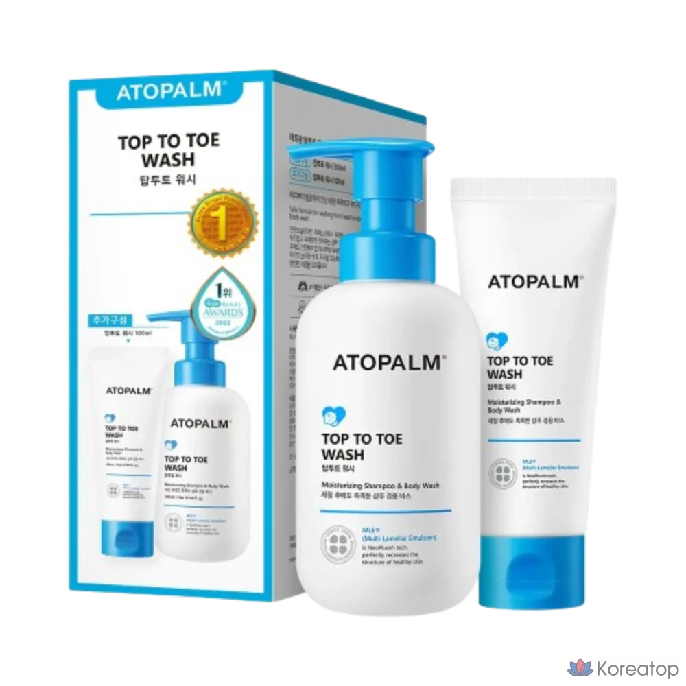 Гель для душа Atopalm Top-to-Toe Wash, 300 мл + 100 мл, 1 шт.
