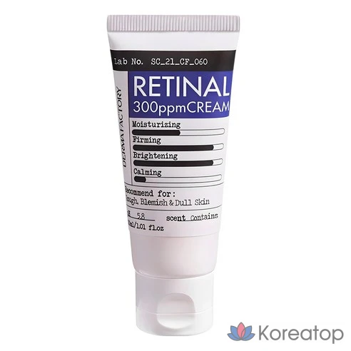 Антивозрастной крем для лица с ретиналем Derma Factory Retinal 300 ppm, 30 мл