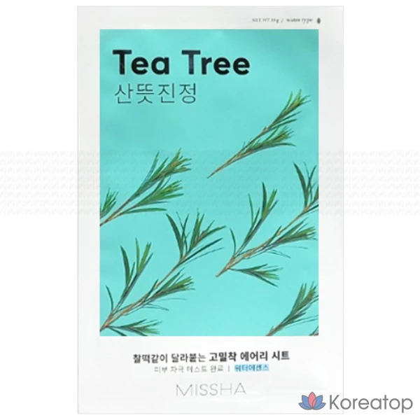 Тканевая маска для лица Missha Airy Fit Sheet Mask Tea Tree, 10 шт.