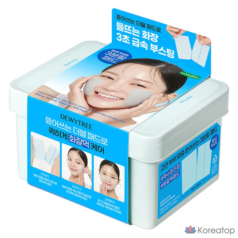 Отрывные ватные диски Dewytree Pick &amp; Quick для снятия макияжа с ног, 380 г, 100 листов, 1 упаковка.