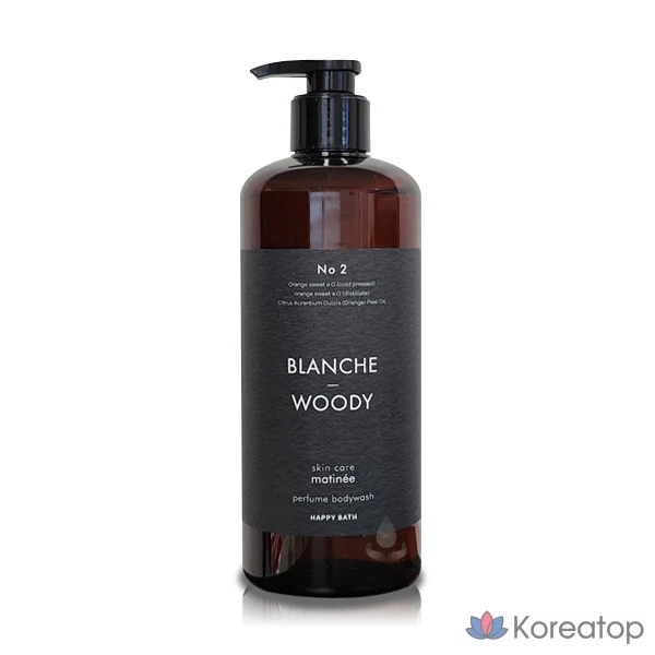 Гель для душа Happy Bath Skincare с ароматом парфюма, Blanche & Woody, 900 г, 1 шт.