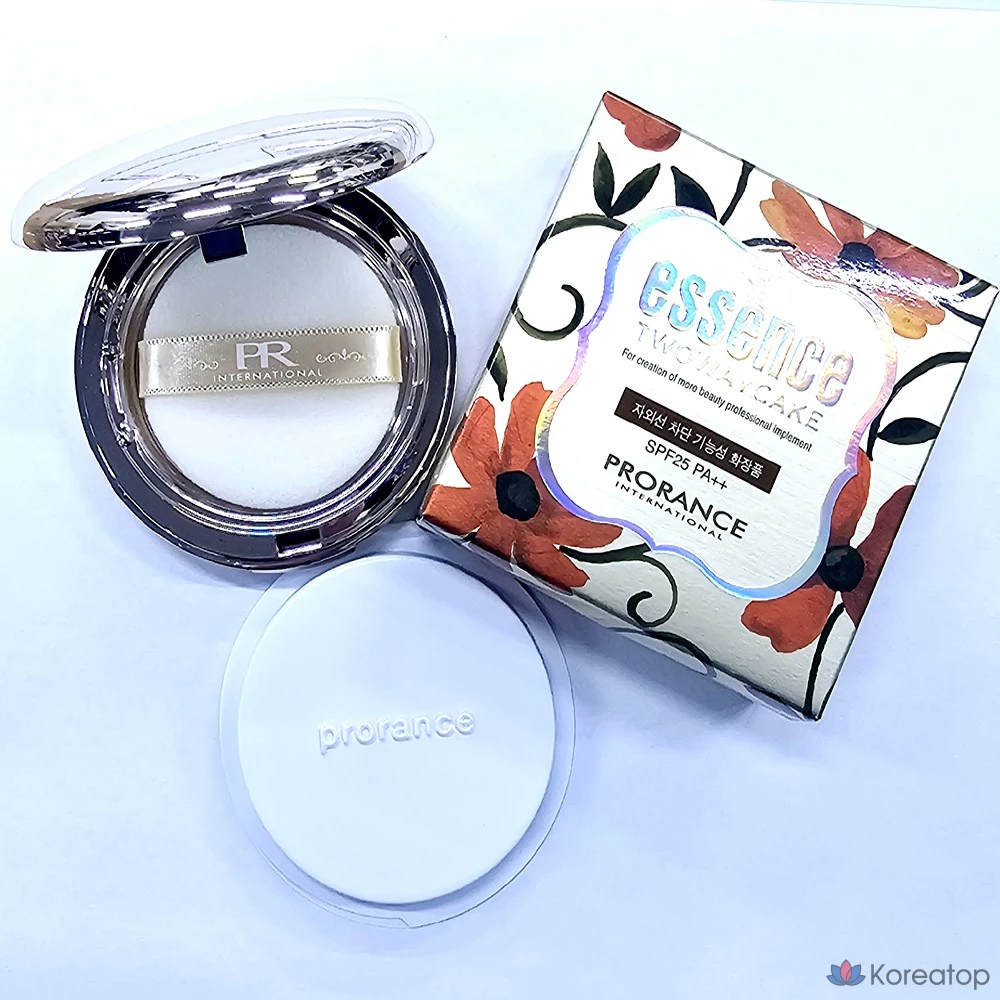 Компактная пудра Prorance Essence Two-Way Cake, оттенок 21 Natural Beige, 2 шт.