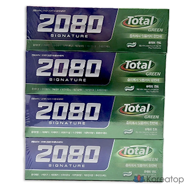 Зубная паста Dental Clinic 2080 Signature Total Green, 125 г, 4 шт.