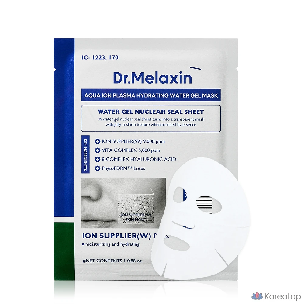 Тканевая маска для лица Dr. Melaxin Aqua Ion Plasma Water Gel Moisture Mask, 1 шт.