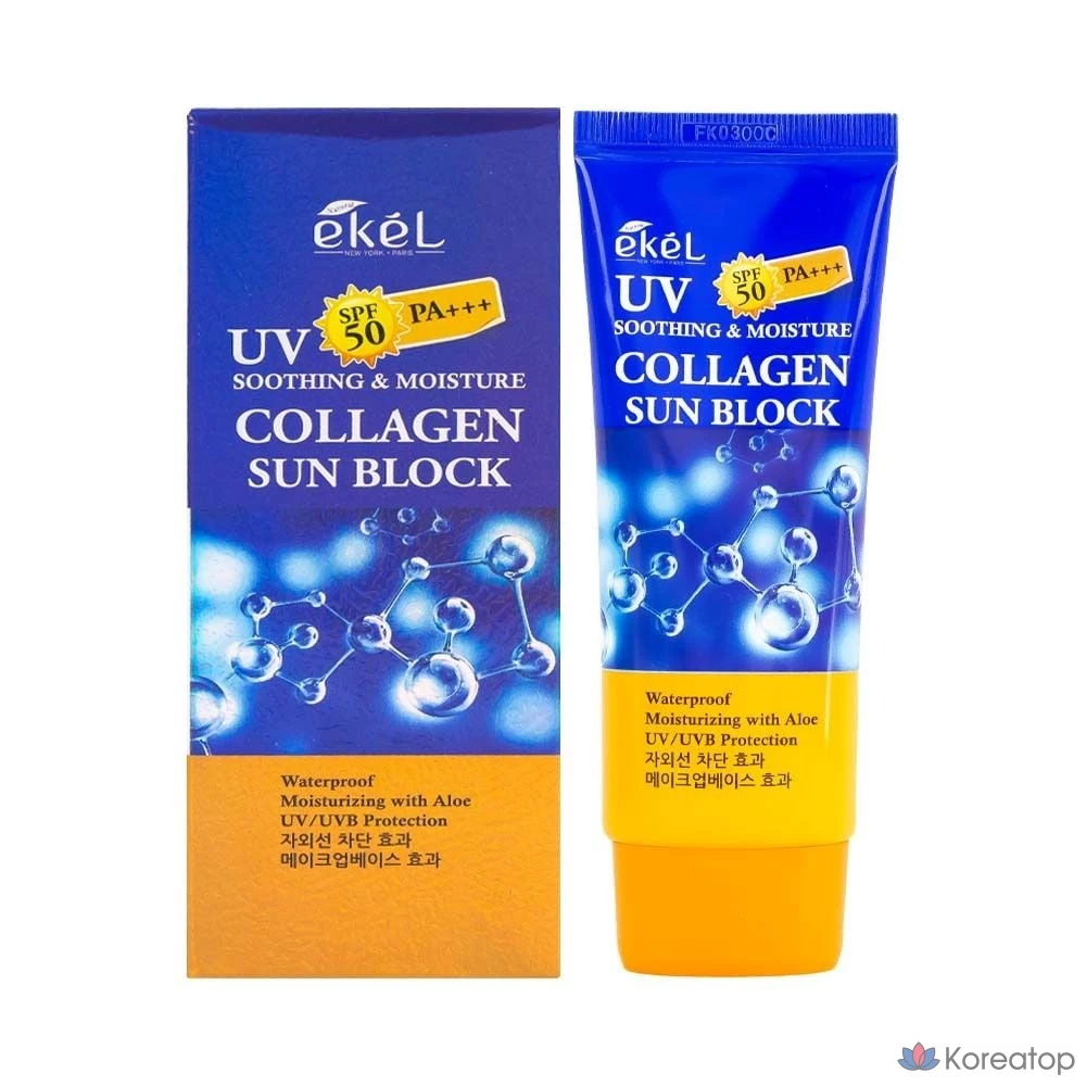 Солнцезащитный крем Ekel Soothing and Moisture Collagen Sunblock, 50 мл, 1 шт.