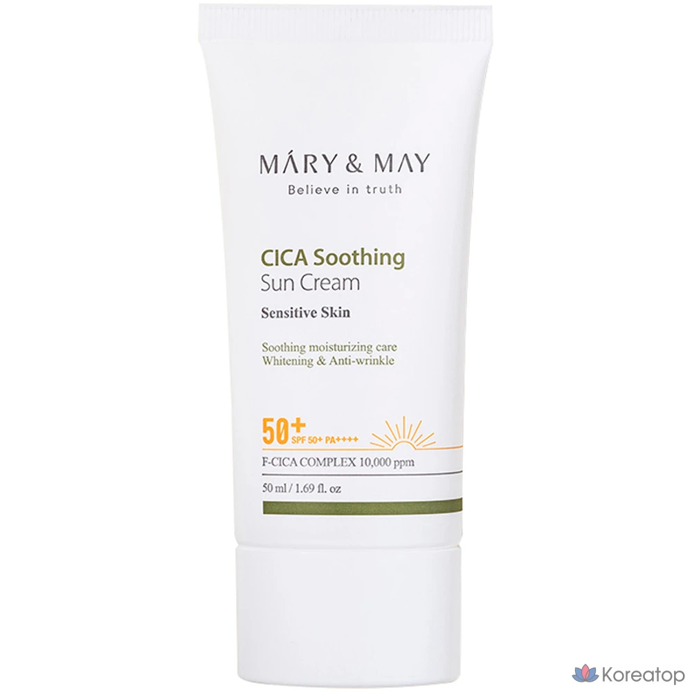 Успокаивающий солнцезащитный крем Marienmay Cica SPF50+ PA++++, 50 мл, 1 шт.