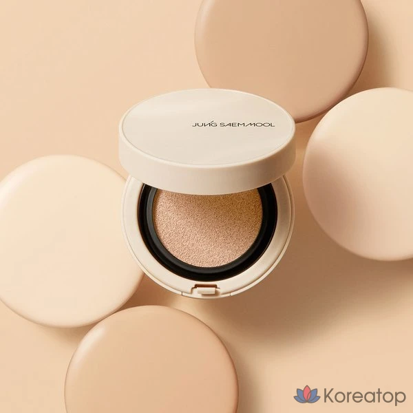Jeong Saem Mool Skin Nude Cover Layer Cushion (с сменным блоком), Medium