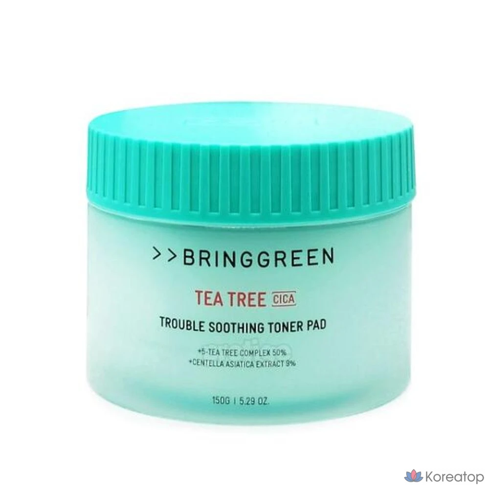 Тонер-пэды Bring Green Tea Tree Cica Trouble Soothing Toner Pad, 90 шт.