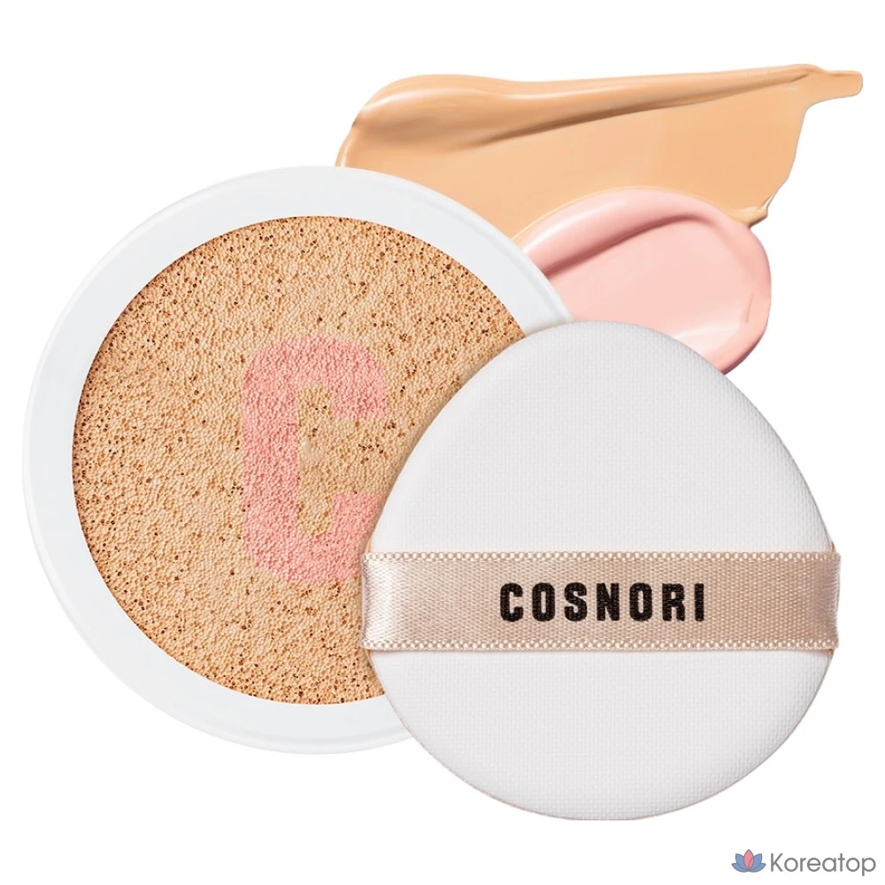 Сменный блок тонального крема Cosnori Blossom Tone-Up Cushion Clear SPF50+ PA++++ 14 г, розово-бежевый, 1 шт.