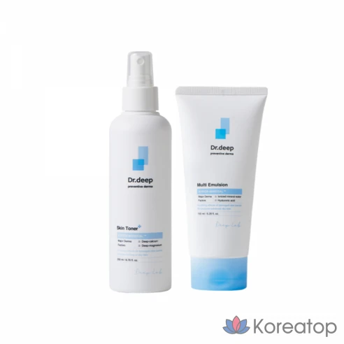Тоник для лица Dr. Deep Skin Toner Plus 200 мл x 1 + Мультиэмульсия 150 мл x 1