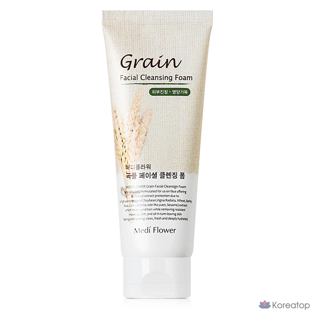 Очищающая пенка MediFlower Grain Facial Cleansing Foam, 150 мл, 1 шт.