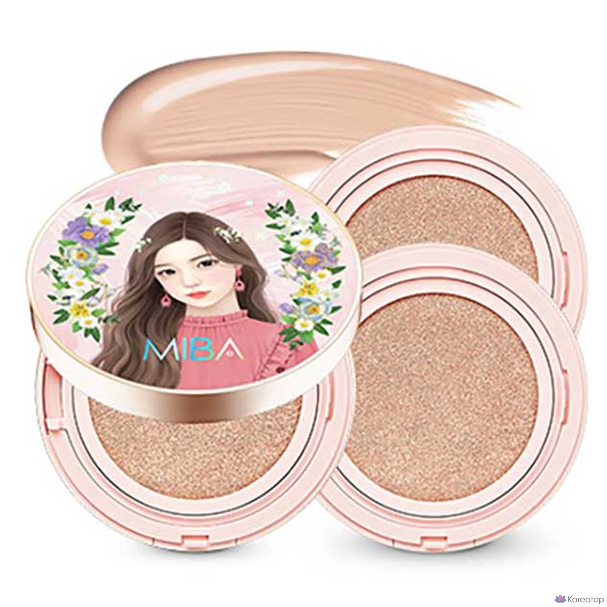 Тональный крем-кушон MIBA Wang Cushion Season 2, 25 г основного продукта + 25 г сменных блоков (2 шт.), № 21 Bright Skin, 1 шт.